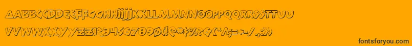 300trojanss Font – Black Fonts on Orange Background