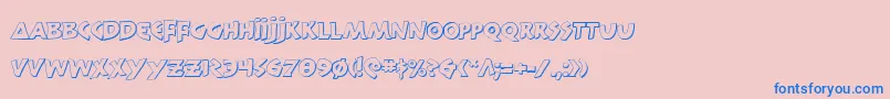 300trojanss Font – Blue Fonts on Pink Background