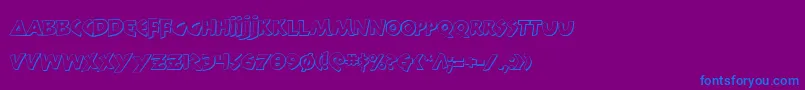 300trojanss Font – Blue Fonts on Purple Background