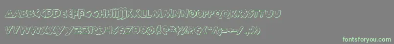 300trojanss Font – Green Fonts on Gray Background