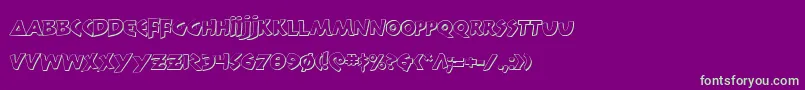 300trojanss Font – Green Fonts on Purple Background