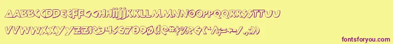 300trojanss Font – Purple Fonts on Yellow Background