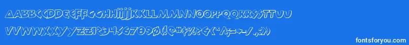 300trojanss Font – White Fonts on Blue Background