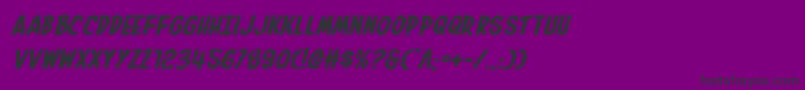 Inhouseeditionexpandital-Schriftart – Schwarze Schriften auf violettem Hintergrund