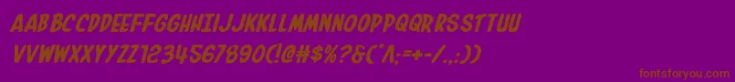 Inhouseeditionexpandital Font – Brown Fonts on Purple Background