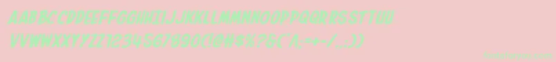 Inhouseeditionexpandital Font – Green Fonts on Pink Background