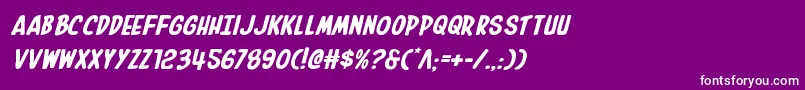 Inhouseeditionexpandital Font – White Fonts on Purple Background