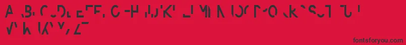 fuente Amputierte – Fuentes Negras Sobre Fondo Rojo