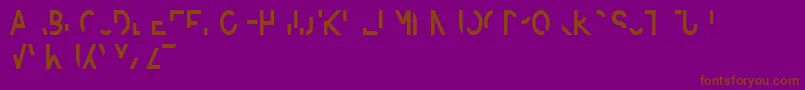 Amputierte Font – Brown Fonts on Purple Background
