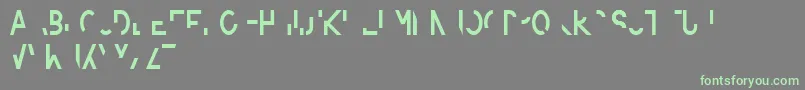 Amputierte Font – Green Fonts on Gray Background