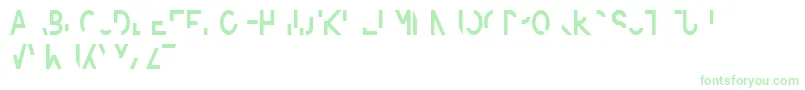 Amputierte Font – Green Fonts on White Background