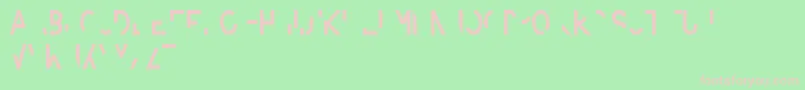 Amputierte Font – Pink Fonts on Green Background