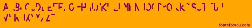 Amputierte Font – Purple Fonts on Orange Background