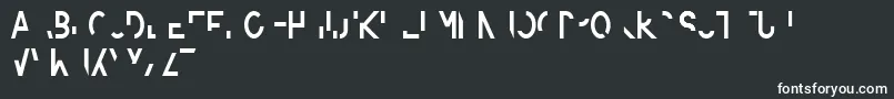 Шрифт Amputierte – белые шрифты на чёрном фоне