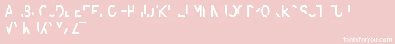 Amputierte Font – White Fonts on Pink Background