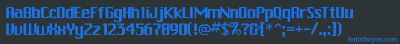 Rschitown Font – Blue Fonts on Black Background