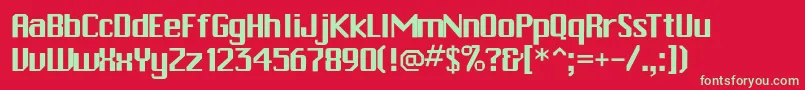 Rschitown Font – Green Fonts on Red Background