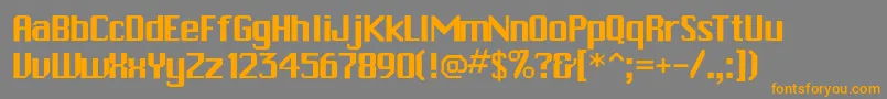 Rschitown Font – Orange Fonts on Gray Background