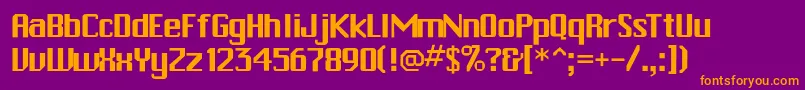 Rschitown Font – Orange Fonts on Purple Background