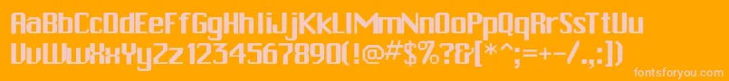 Rschitown Font – Pink Fonts on Orange Background