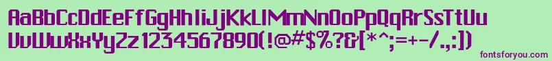 Rschitown Font – Purple Fonts on Green Background