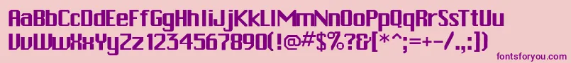 Rschitown Font – Purple Fonts on Pink Background