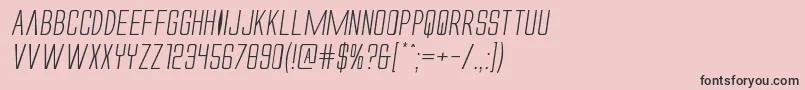 Alienleagueiiexpandital Font – Black Fonts on Pink Background