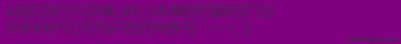 Alienleagueiiexpandital-fontti – mustat fontit violetilla taustalla