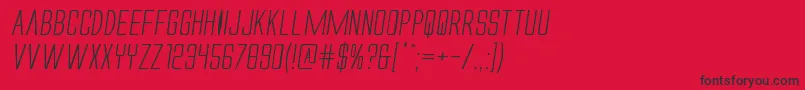 Alienleagueiiexpandital Font – Black Fonts on Red Background