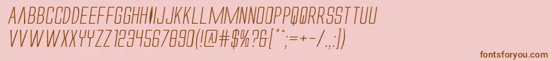 Alienleagueiiexpandital Font – Brown Fonts on Pink Background