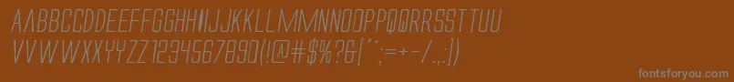 Alienleagueiiexpandital Font – Gray Fonts on Brown Background