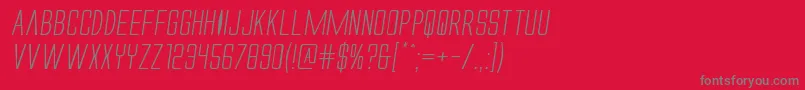 Alienleagueiiexpandital Font – Gray Fonts on Red Background