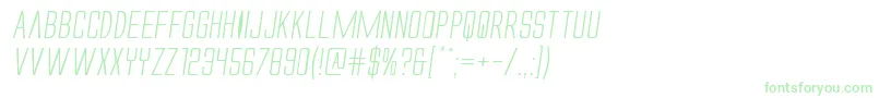 Alienleagueiiexpandital Font – Green Fonts on White Background