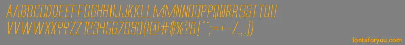Alienleagueiiexpandital Font – Orange Fonts on Gray Background