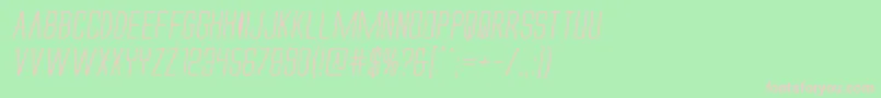 Alienleagueiiexpandital Font – Pink Fonts on Green Background