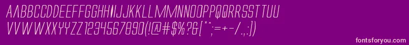Alienleagueiiexpandital Font – Pink Fonts on Purple Background