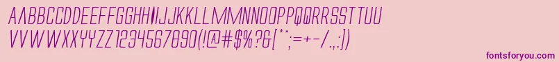 Alienleagueiiexpandital Font – Purple Fonts on Pink Background