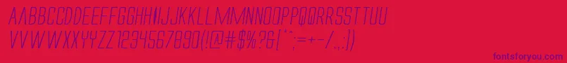 Alienleagueiiexpandital Font – Purple Fonts on Red Background