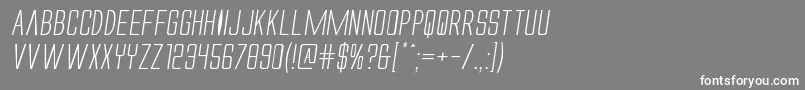Alienleagueiiexpandital Font – White Fonts on Gray Background