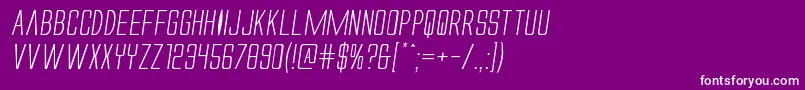 Alienleagueiiexpandital Font – White Fonts on Purple Background