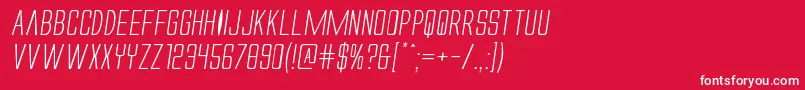 Alienleagueiiexpandital Font – White Fonts on Red Background