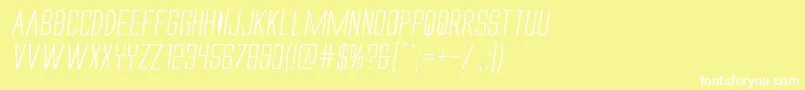 Alienleagueiiexpandital Font – White Fonts on Yellow Background