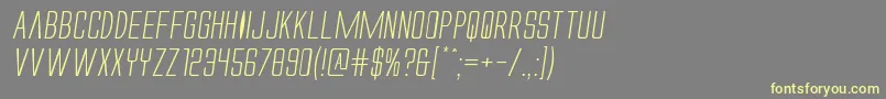 Alienleagueiiexpandital Font – Yellow Fonts on Gray Background