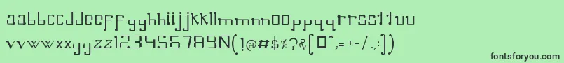 フォントOmellonsLight – 緑の背景に黒い文字