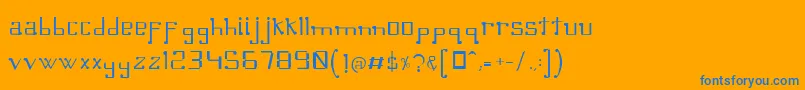 OmellonsLight Font – Blue Fonts on Orange Background