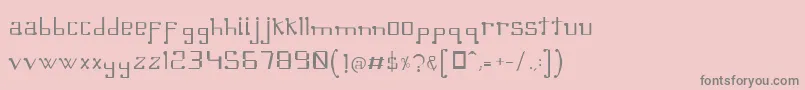 フォントOmellonsLight – ピンクの背景に灰色の文字