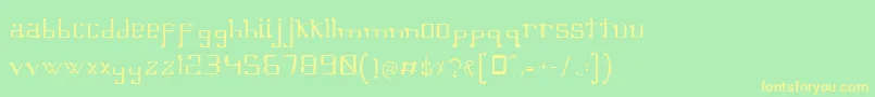 OmellonsLight Font – Yellow Fonts on Green Background