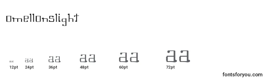 OmellonsLight Font Sizes
