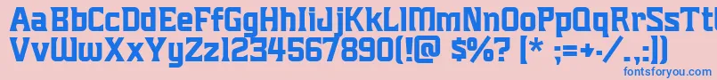 Mightymightyfriars Font – Blue Fonts on Pink Background