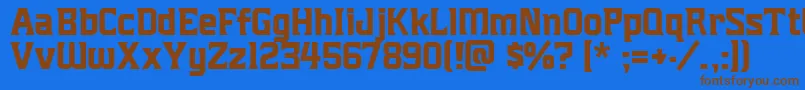 Mightymightyfriars Font – Brown Fonts on Blue Background